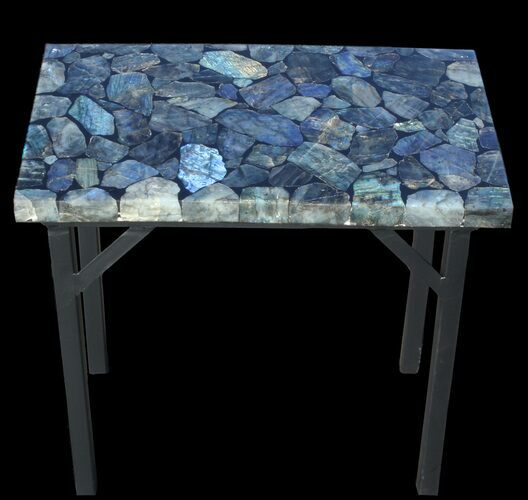 x Labradorite End Table With Powder Coated Base #52940